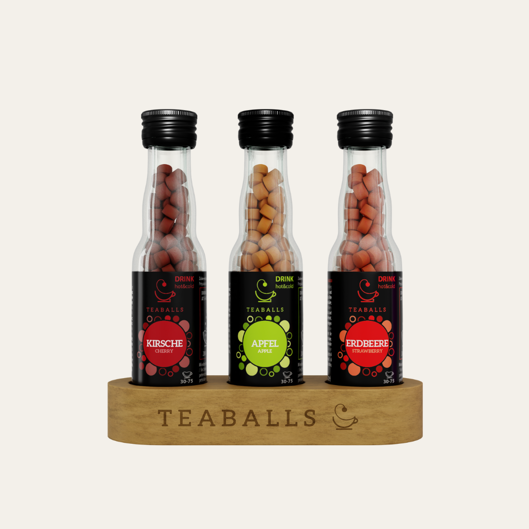 TEABALLS - 3er-Set SCHULSTART - KIRSCHE, APFEL, ERDBEERE