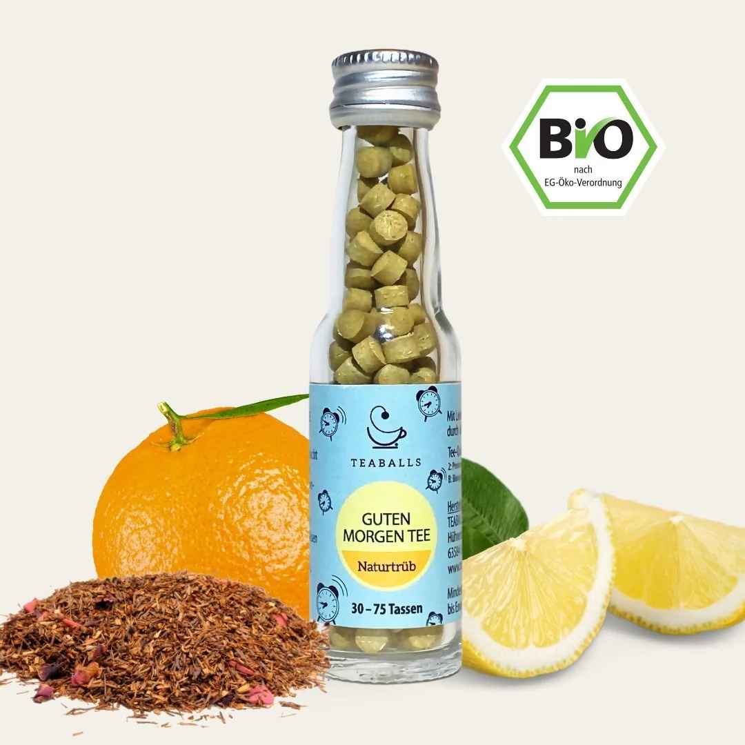 TEABALLS BIO - 5er Set Super Fit mit Pam I Ingwer Kurkuma Orange, Chai Latte, Choco Chai, Sencha, Rothenberger Kräutermix