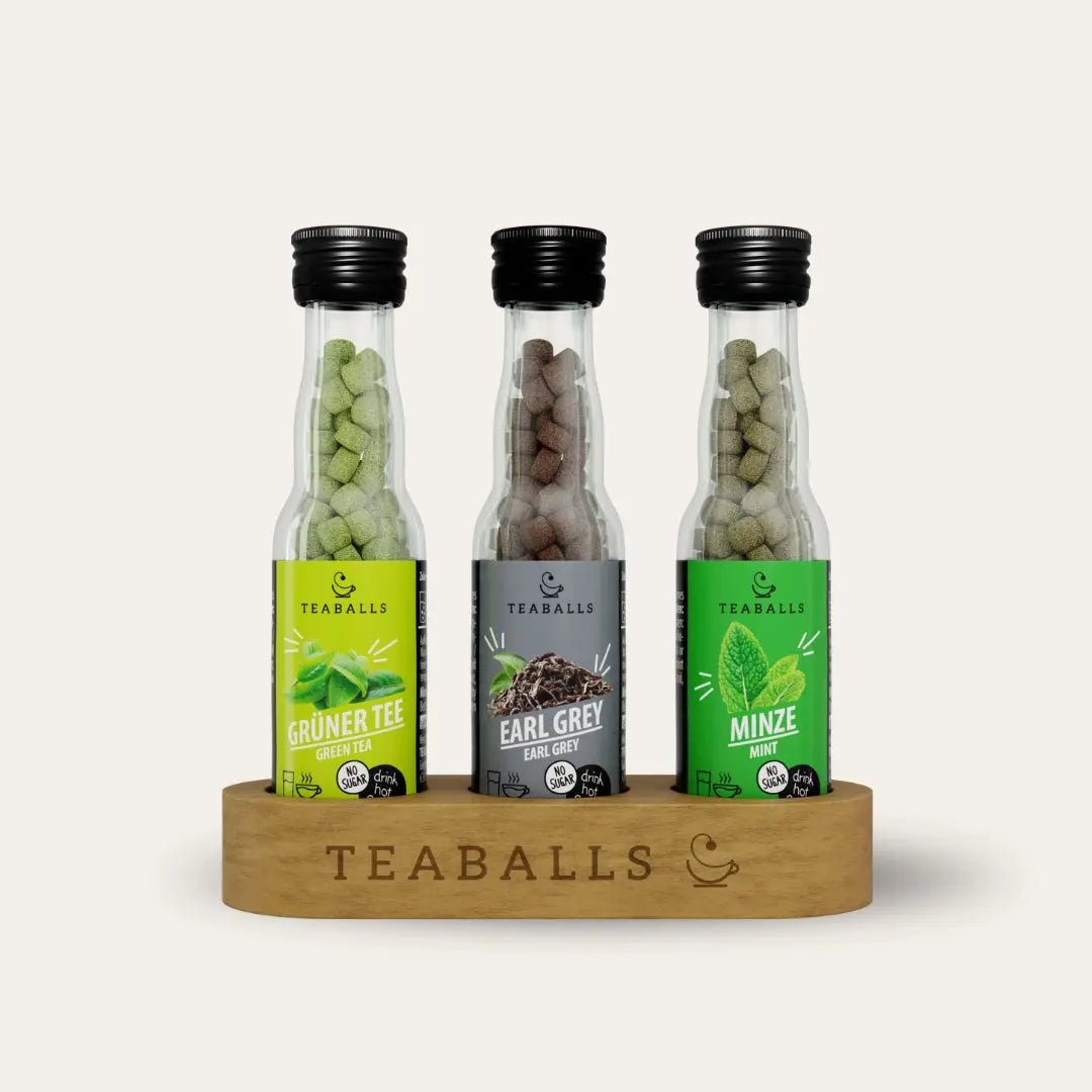 TEABALLS - 3er Set CLASSIC - GRÜNER TEE, EARL GREY, MINZE - TEABALLS GmbH