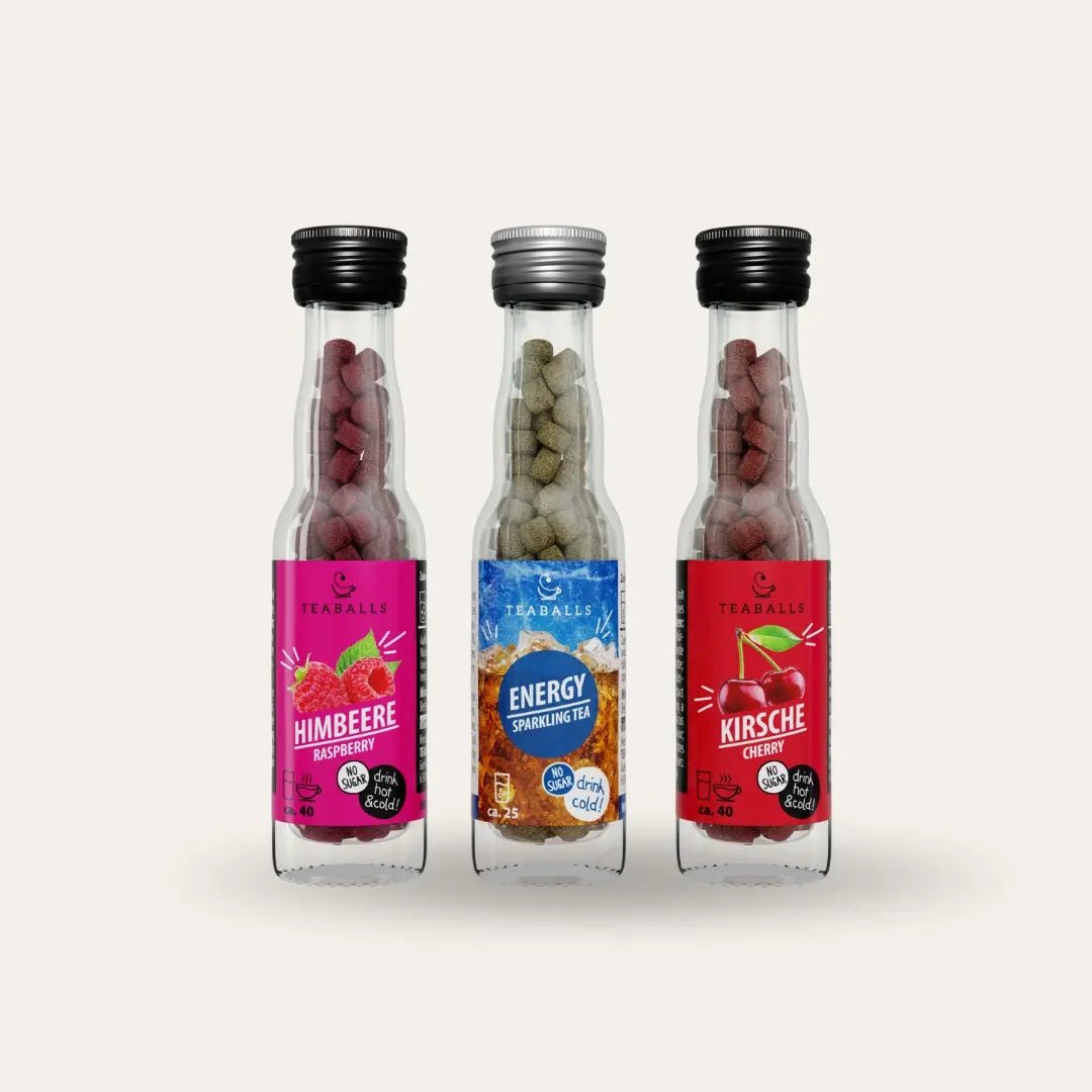 TEABALLS - 3er Set POWER TEA MIX - HIMBEERE, ENERGY, KIRSCHE - TEABALLS GmbH