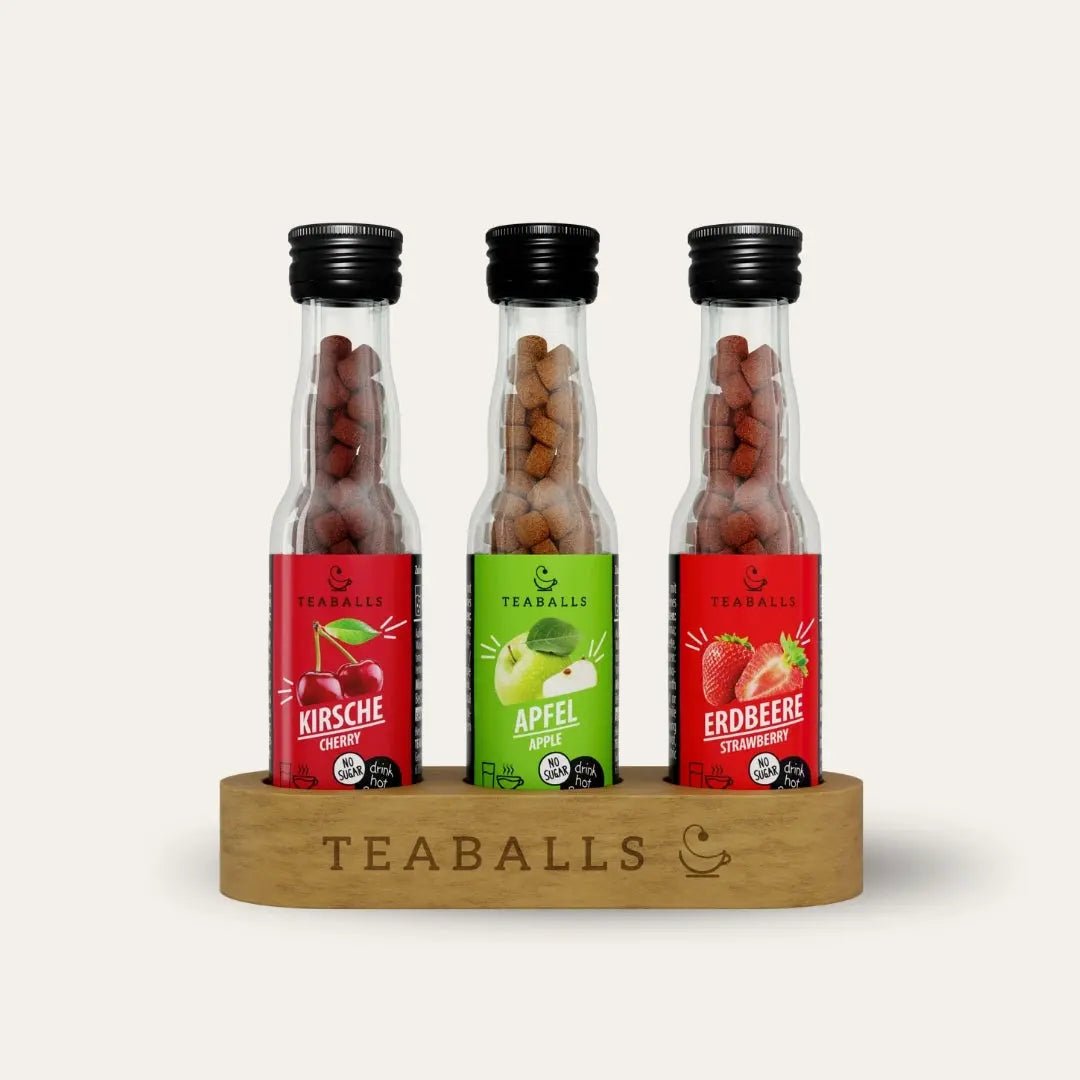 TEABALLS - 3er Set SCHULSTART - KIRSCHE, APFEL, ERDBEERE - TEABALLS GmbH