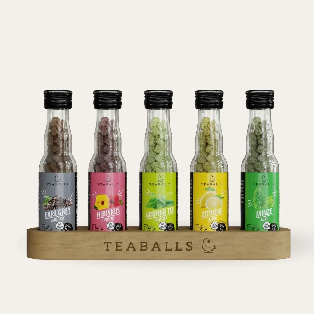 TEABALLS - 5er Set BIG CLASSIC - EARL GREY, HIBISKUS, GRÜNER TEE, ZITRONE, MINZE - TEABALLS GmbH