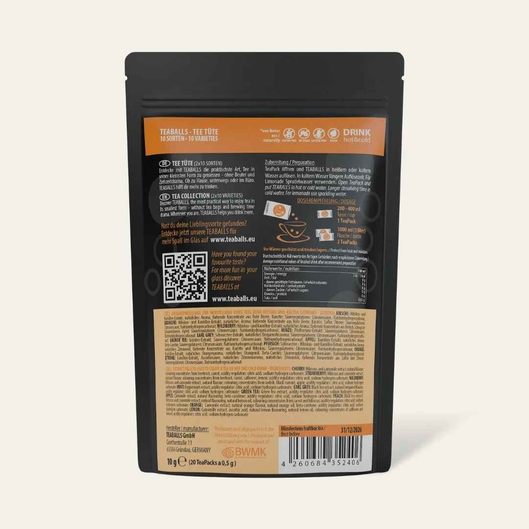TEABALLS - 5er Set Probiertüte I 10 Sorten zum Testen - Teaballs